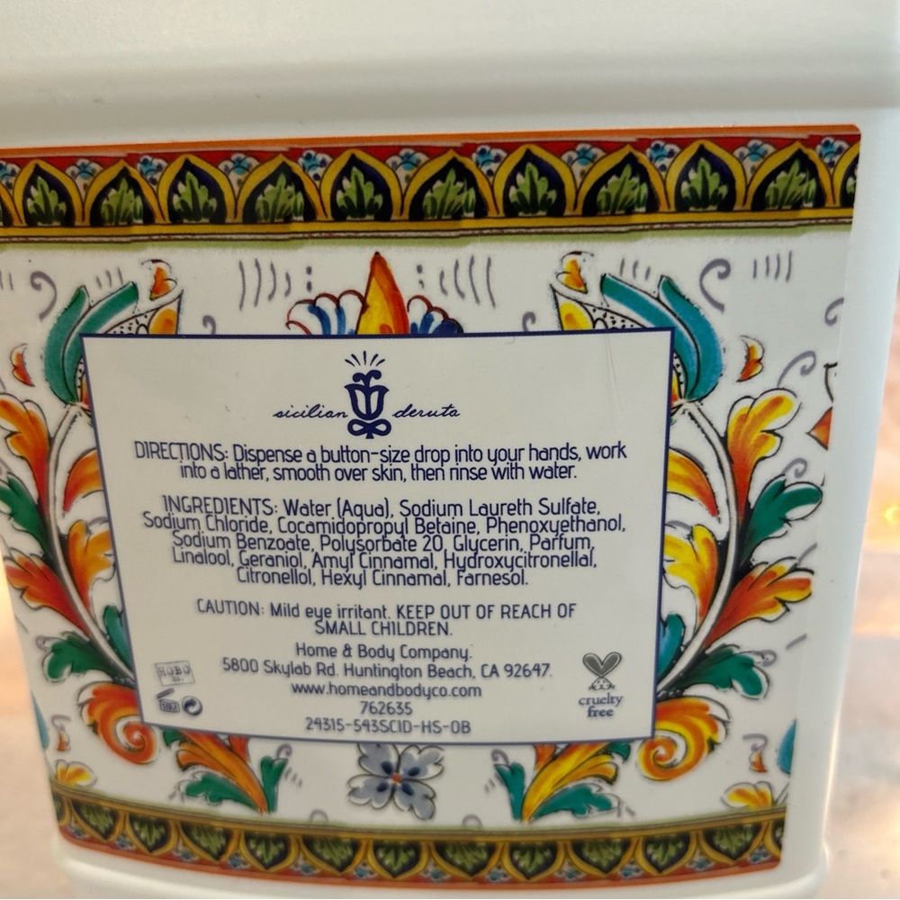 H&B Co. Sicilian Deruta 🍊ORANGE BLOSSOM 🖐 Soap Refill - Picture 2 of 2